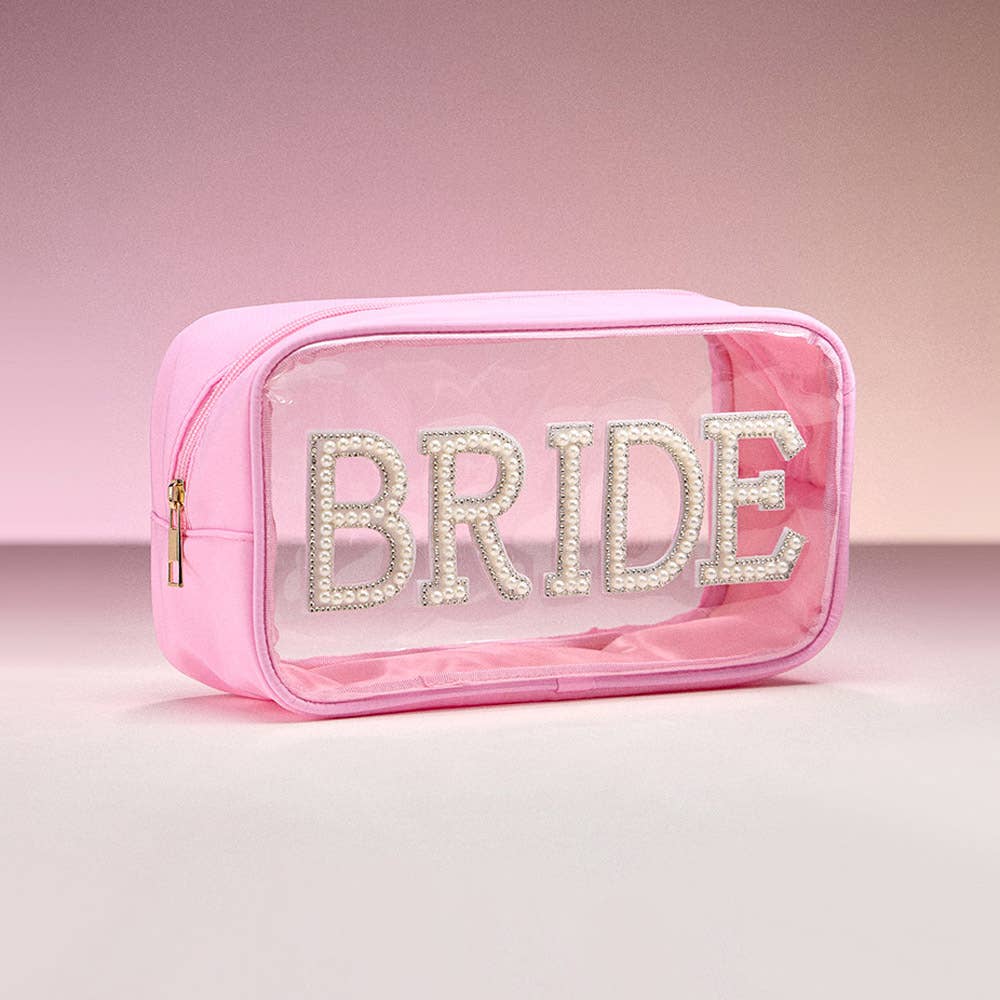 Pink BRIDE Transparent Pouch