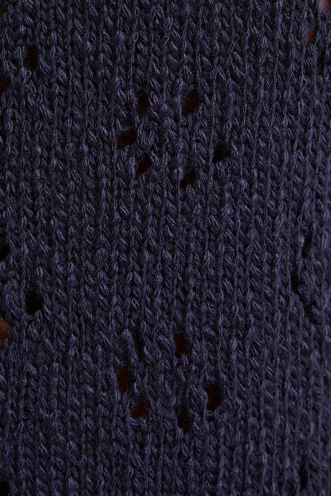 Close-up of Navy Scallop Button Down Sweater Vest