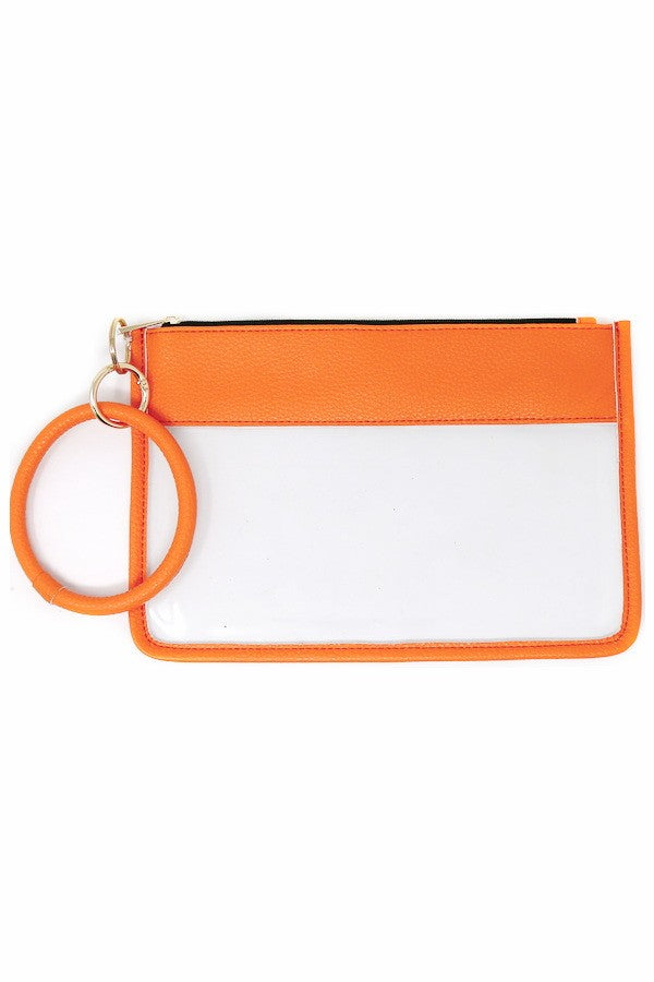 Clear Gameday Wristlet Bag