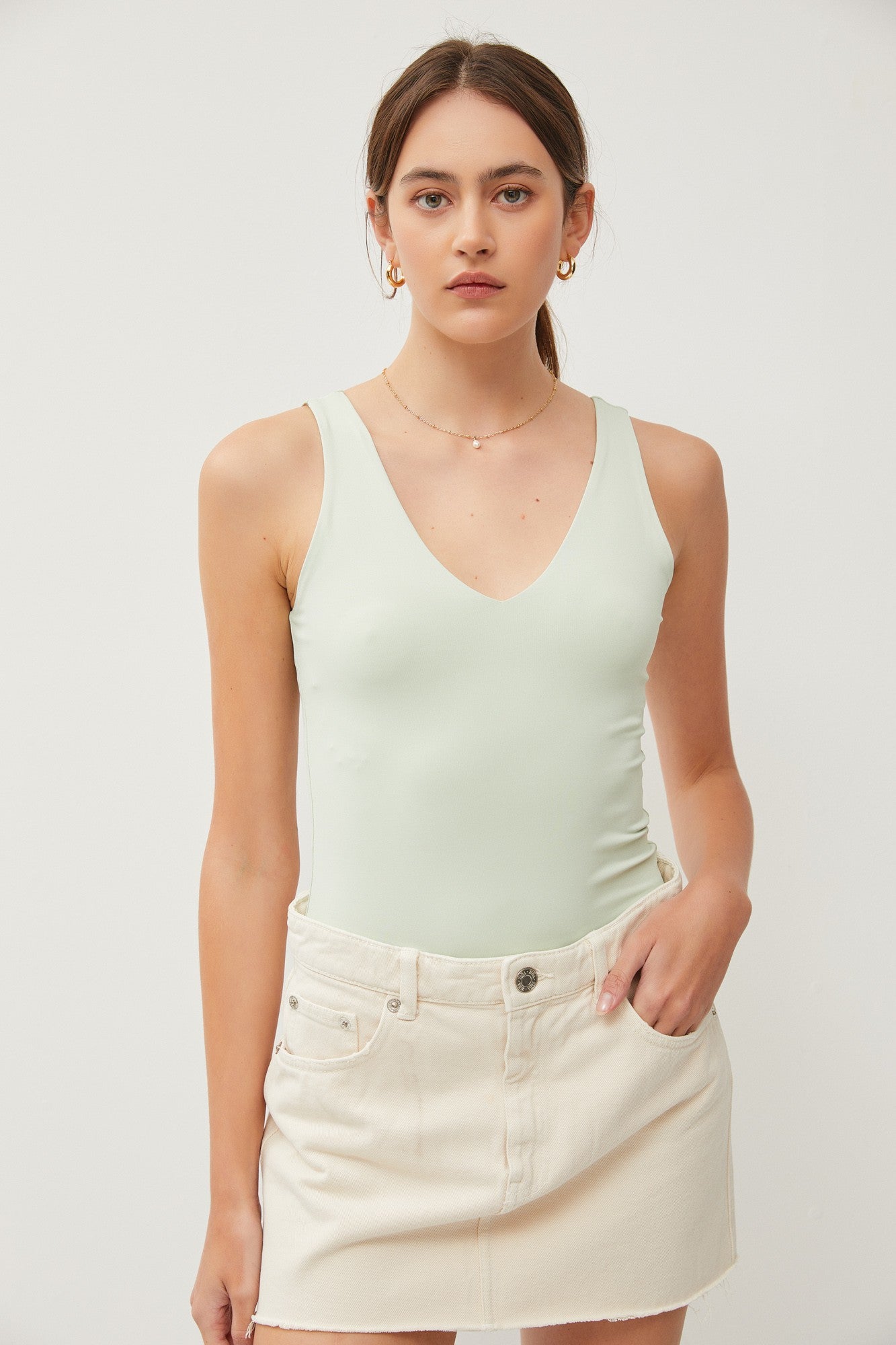 Mint green shaping bodysuit