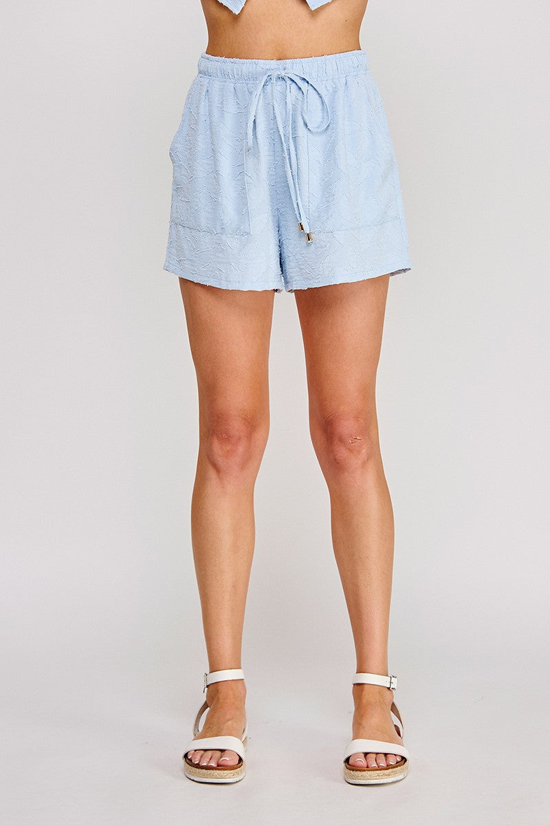 Cloud Blue Lightweight Jacquard Shorts
