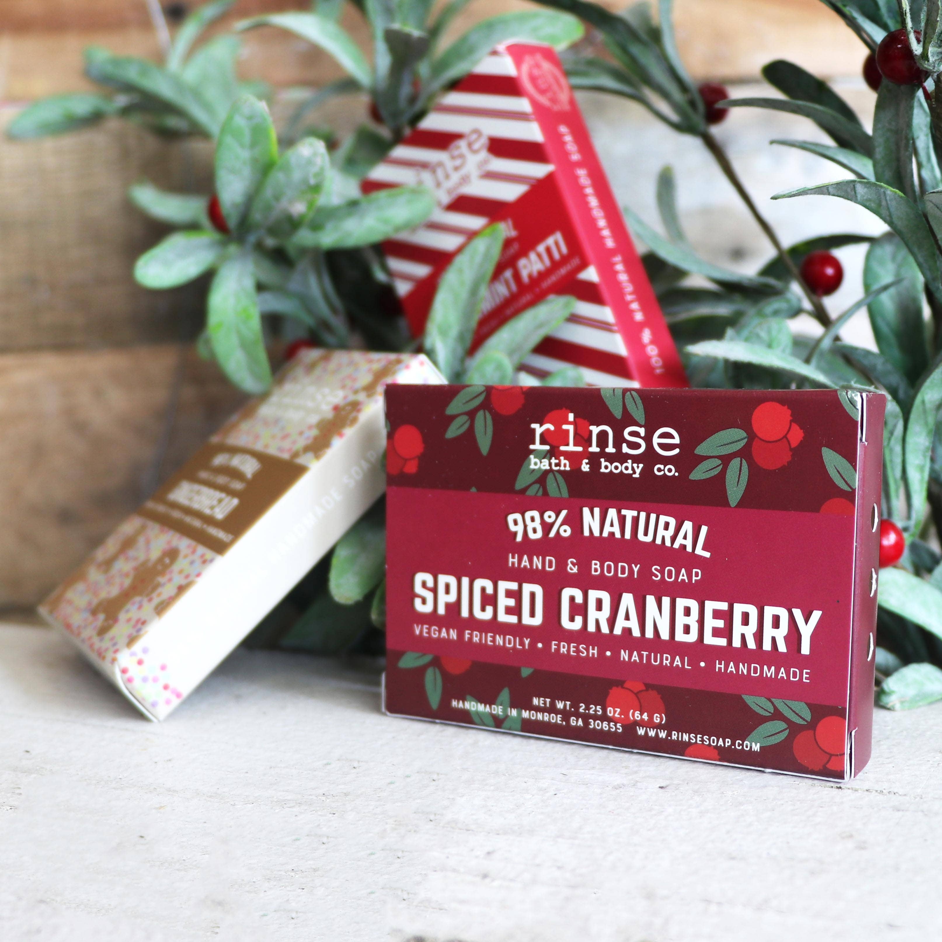 Spiced Cranberry Mini Holiday Soap Bars