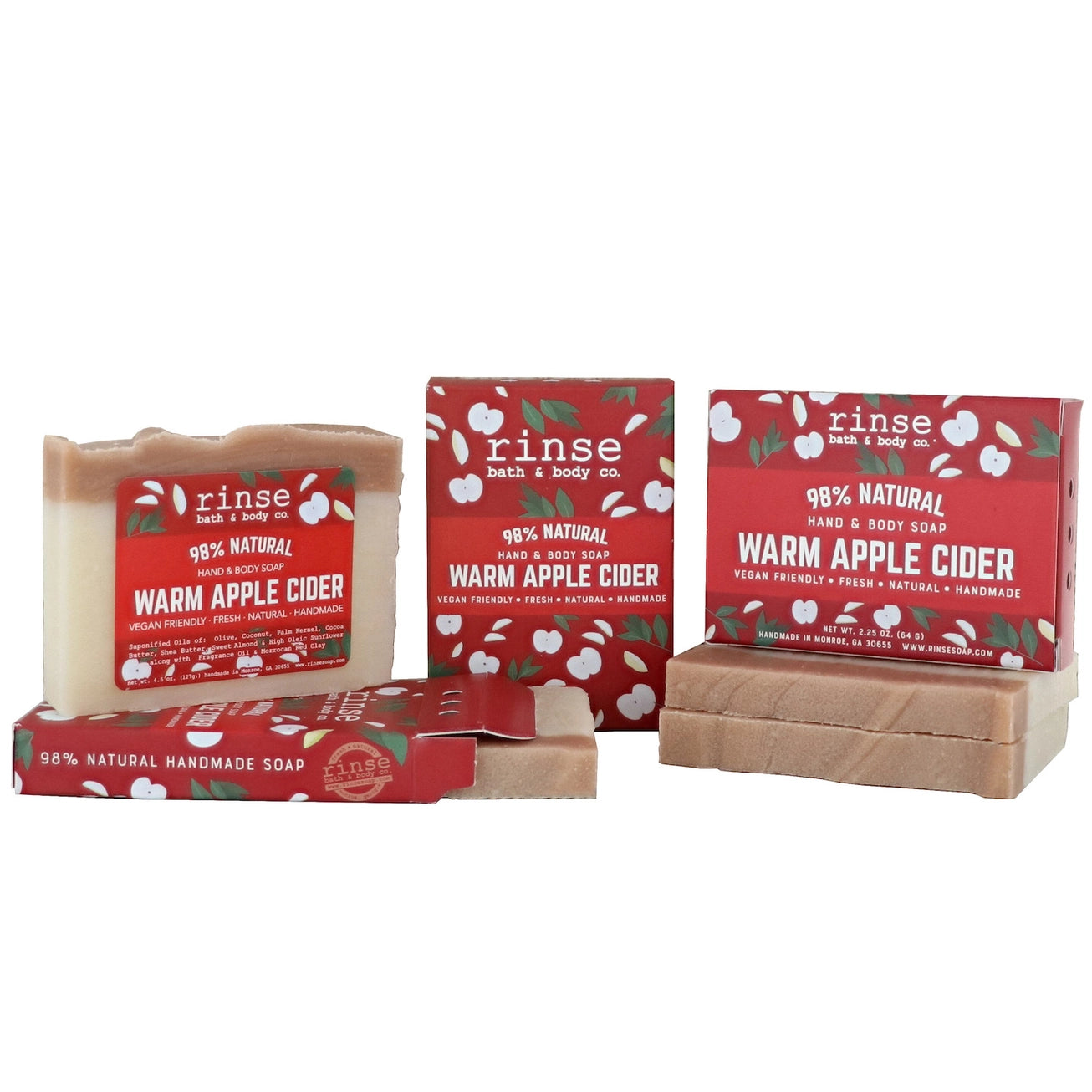 Warm Apple Cider Mini Holiday Soap Bars