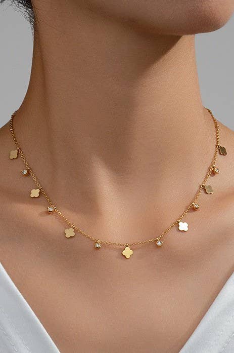 Mini Clover Gold Necklace