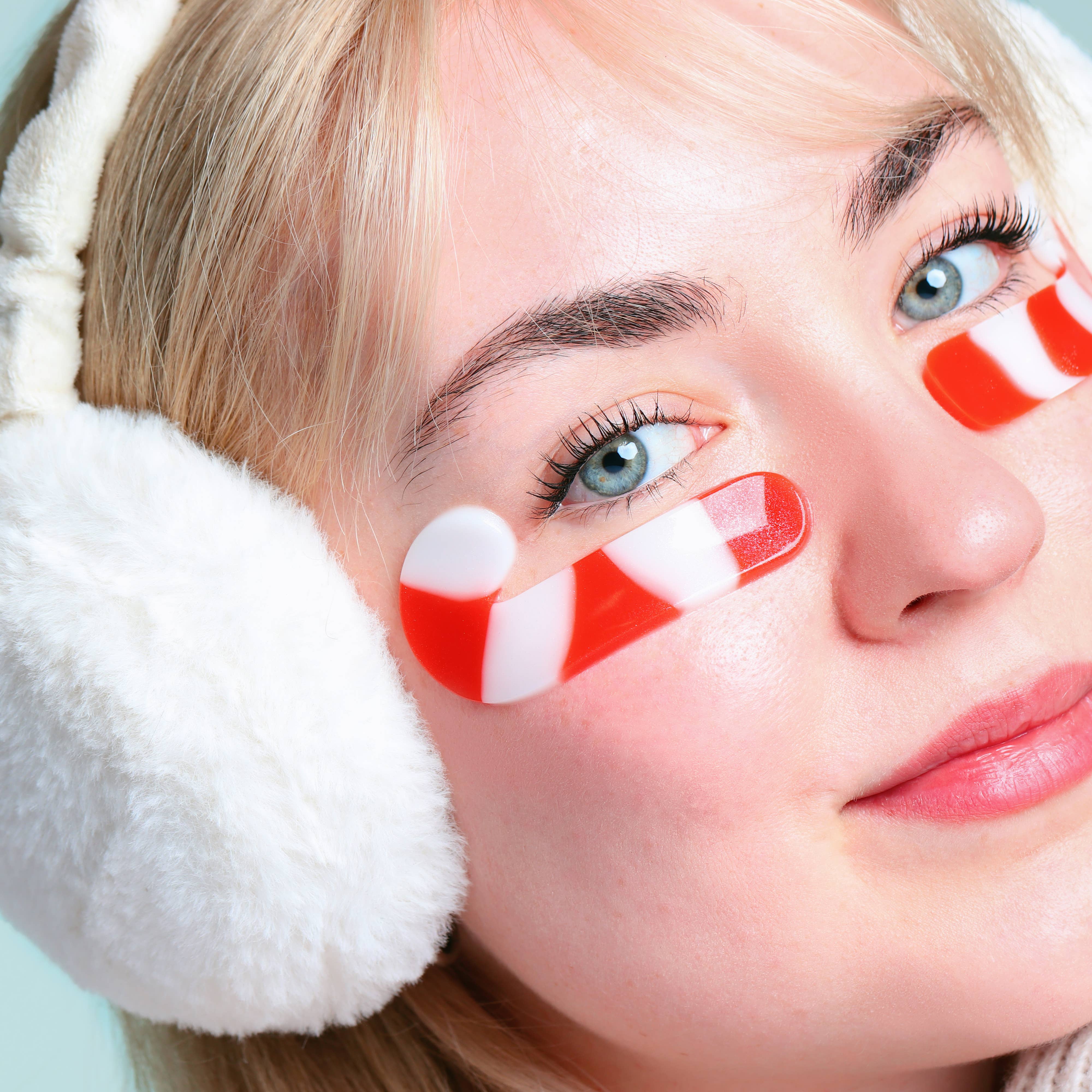 Christmas Candy Cane Depuffing Undereye Masks