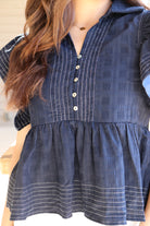 Nautical Navy Short Sleeve Top