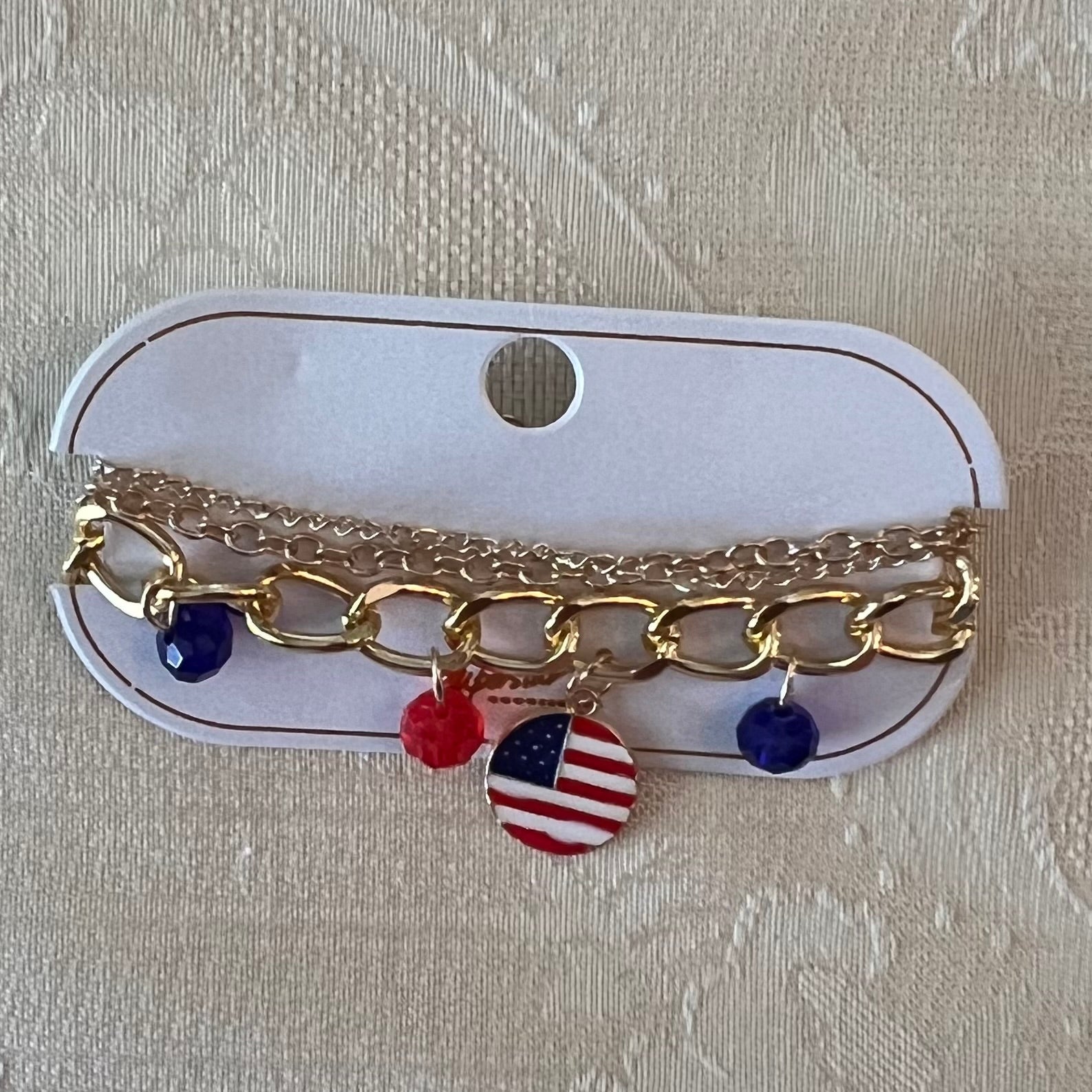 USA Circle Charm Bracelet