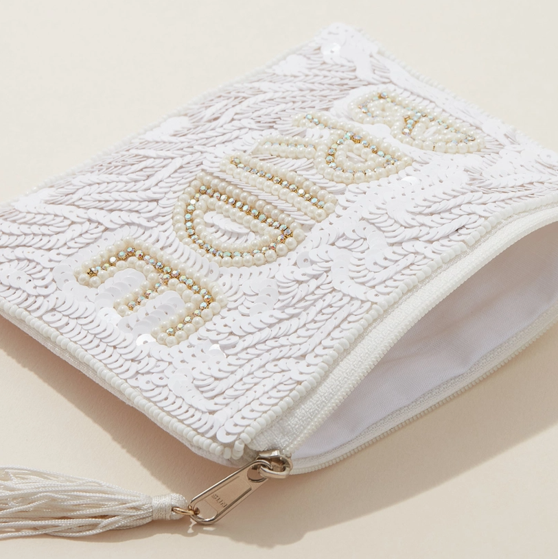 BRIDE Sequin Purse with tassel