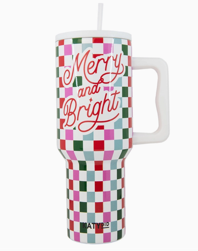 Holiday Drink Tumblers Merry and Bright