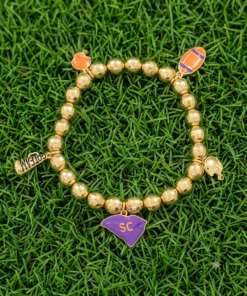 Clemson Charm Stretch Bracelet
