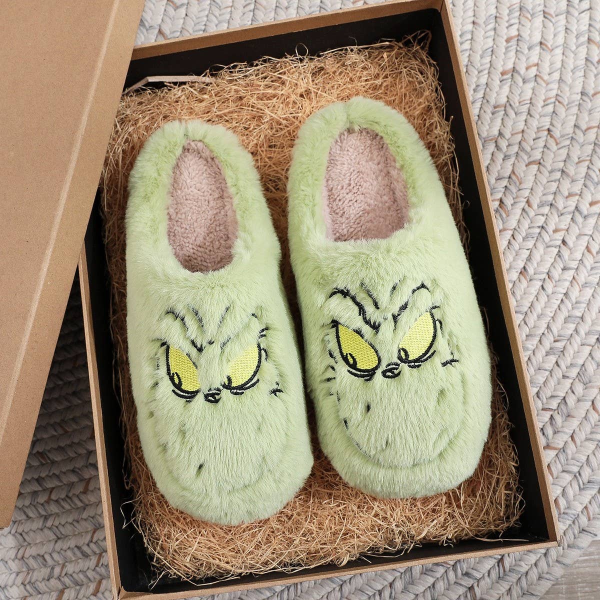Green Grinch slippers