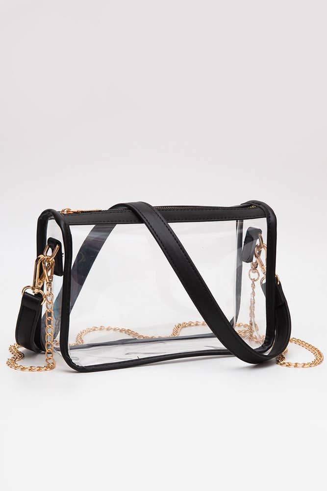 Black Clear Stadium Crossbody Bag