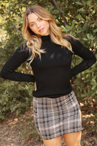 Black Mock-Neck Sweater
