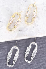 Load image into Gallery viewer, Gold Plated Paperclip Earrings
