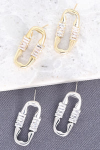 Gold Plated Paperclip Earrings