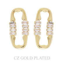 Load image into Gallery viewer, Gold Plated Paperclip Earrings
