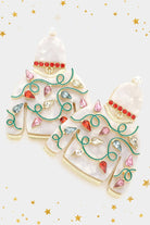 White Christmas Sweater Dangle Earrings