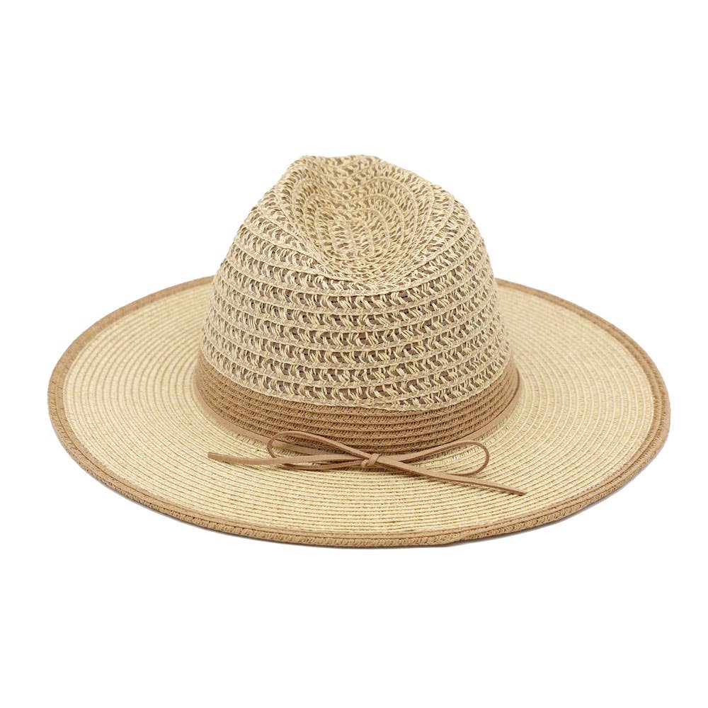 Wide-Brim Straw Fedora