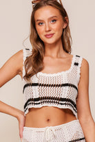 Black & White Crochet Tank Top