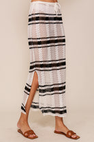 Black & White Crochet Maxi Skirt