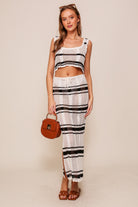 Black & White Crochet Maxi Skirt & top set