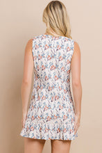 Load image into Gallery viewer, eyelet floral dress ruffled hem with pockets back zip
