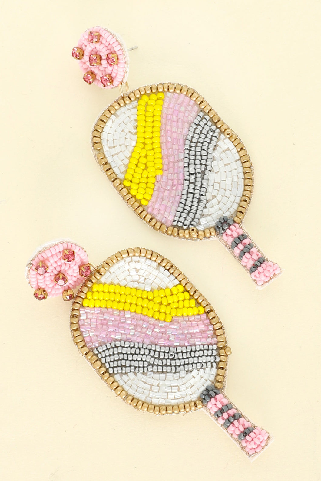 Pickleball Seed Bead Earrings