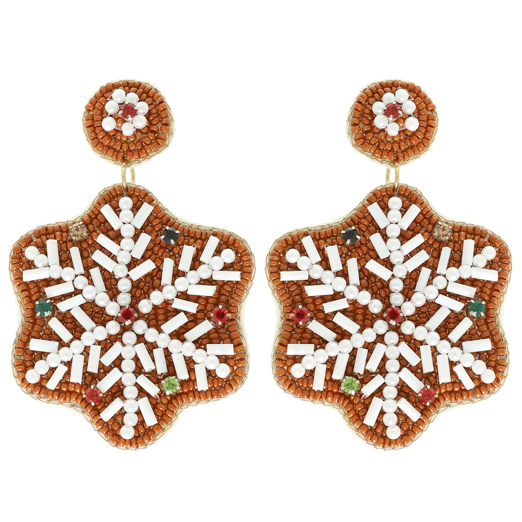 Chocolate Snowflake Earrings