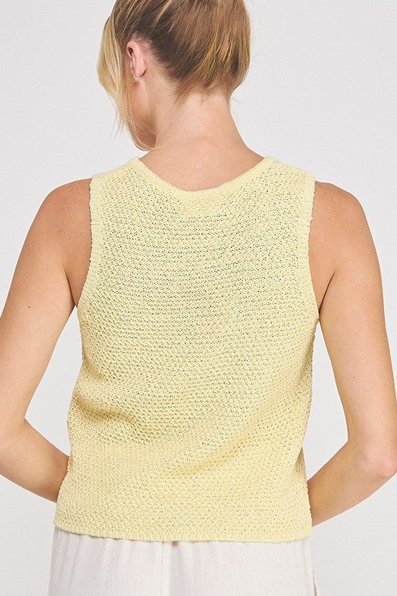 Lemon Knit Sweater Tank