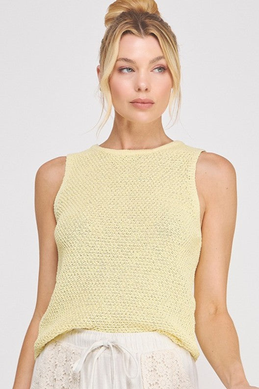 Lemon Knit Sweater Tank