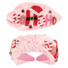 Pink Ho Ho Ho Seed Bead Headband