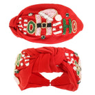 Red Ho Ho Ho Seed Bead Headband