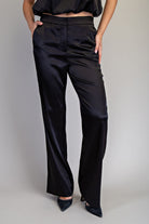 Black Satin Trousers