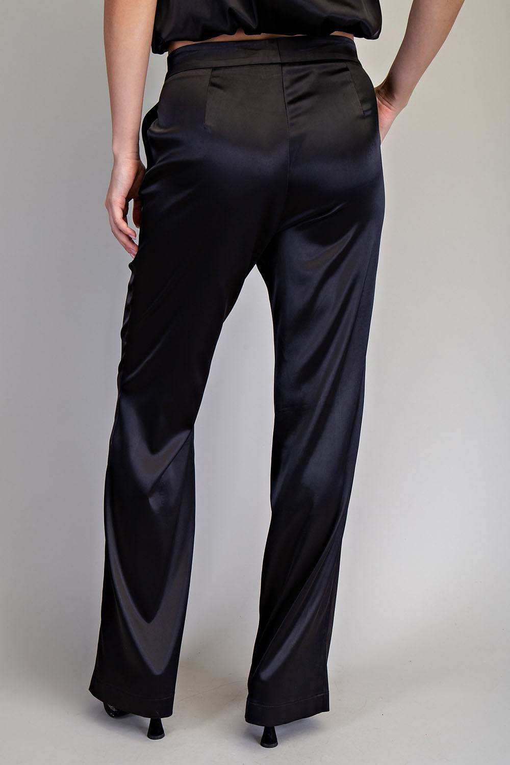 Black Satin Trousers