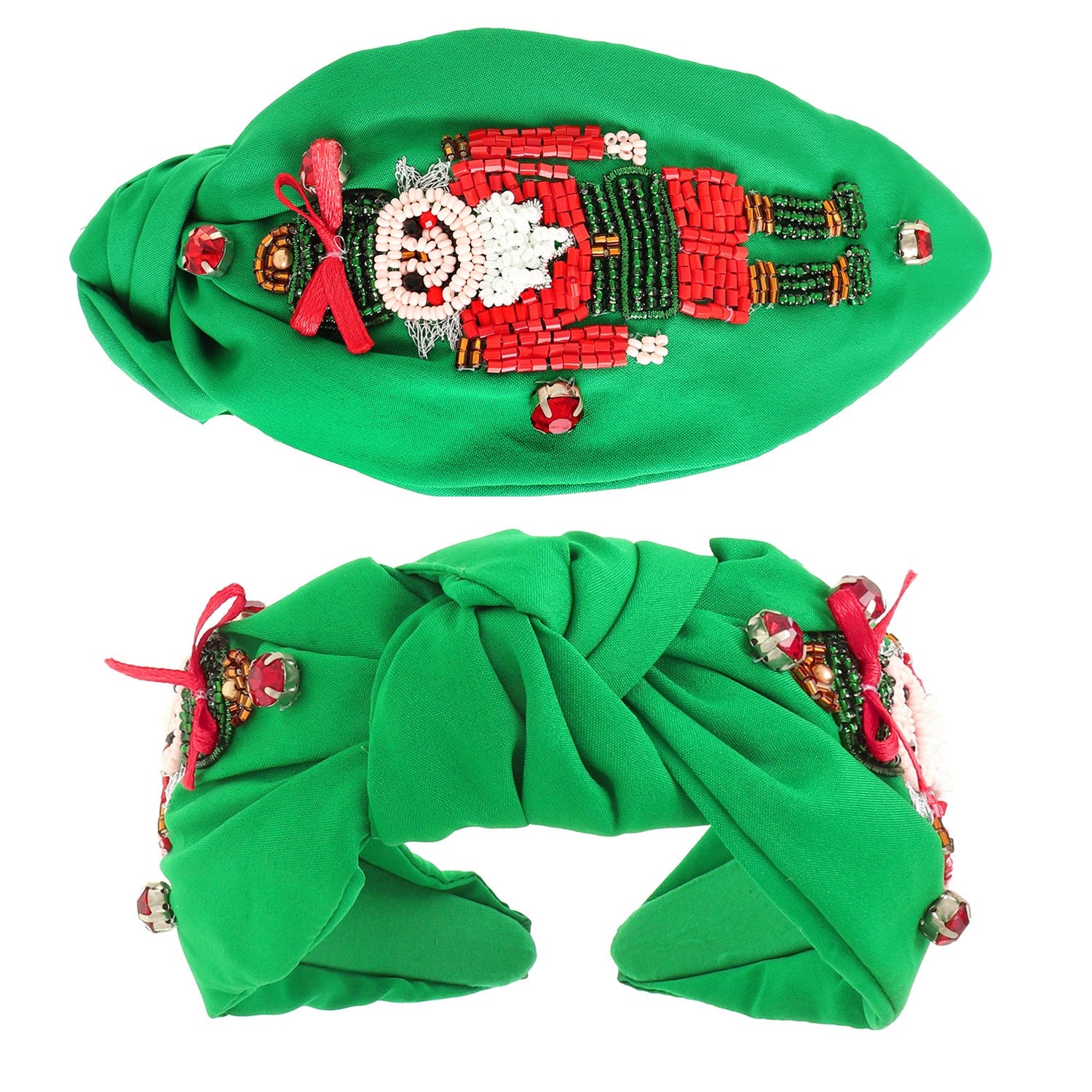 green Nutcracker Seed Bead Headband