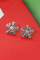Silver Snowflake Stud Earrings