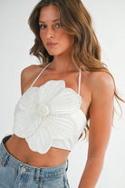 White Pearl Embellished Top