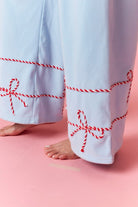 Blue Lounge set with candy cane twist rope designs