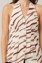 Tiger Print Halter Vest