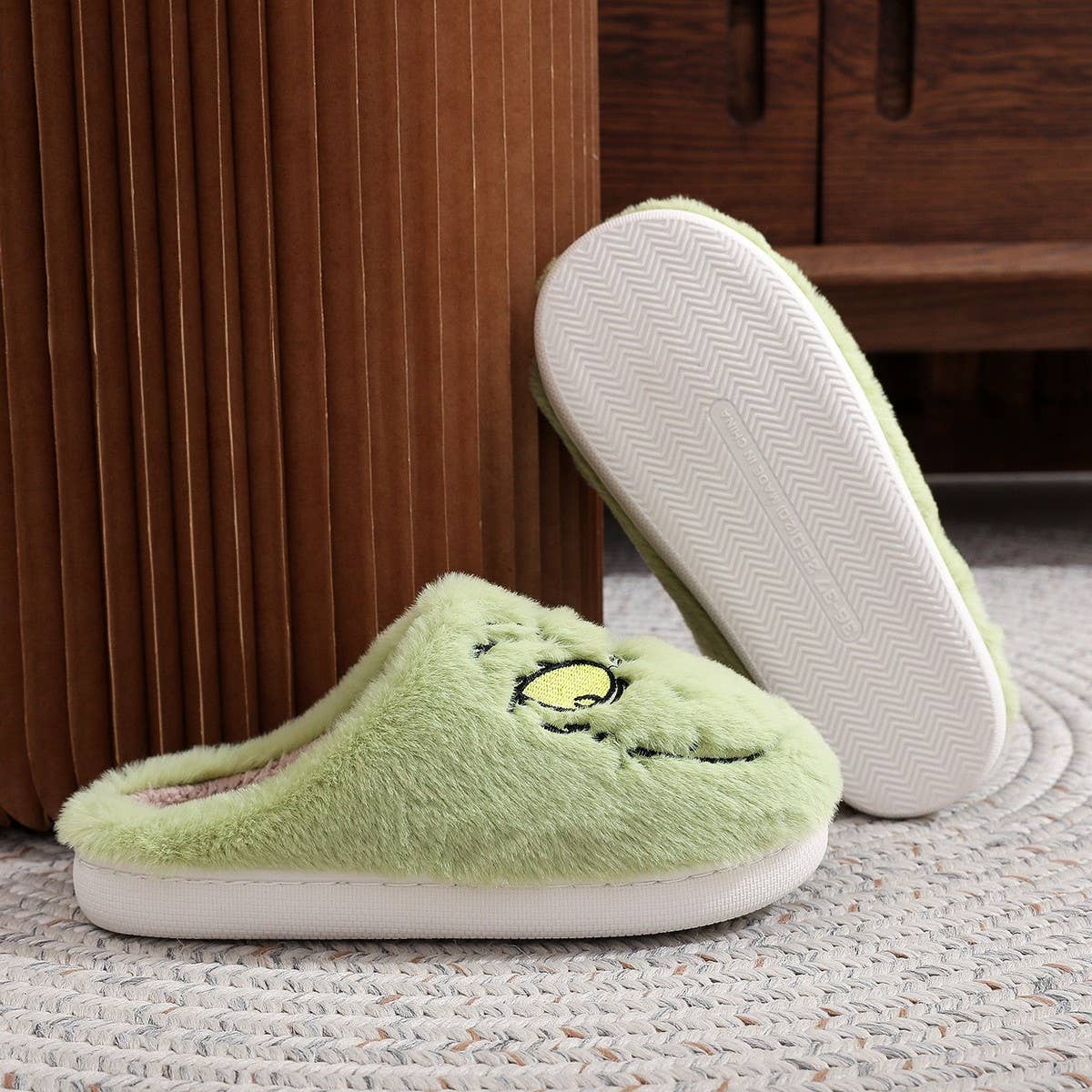 Green Grinch slippers