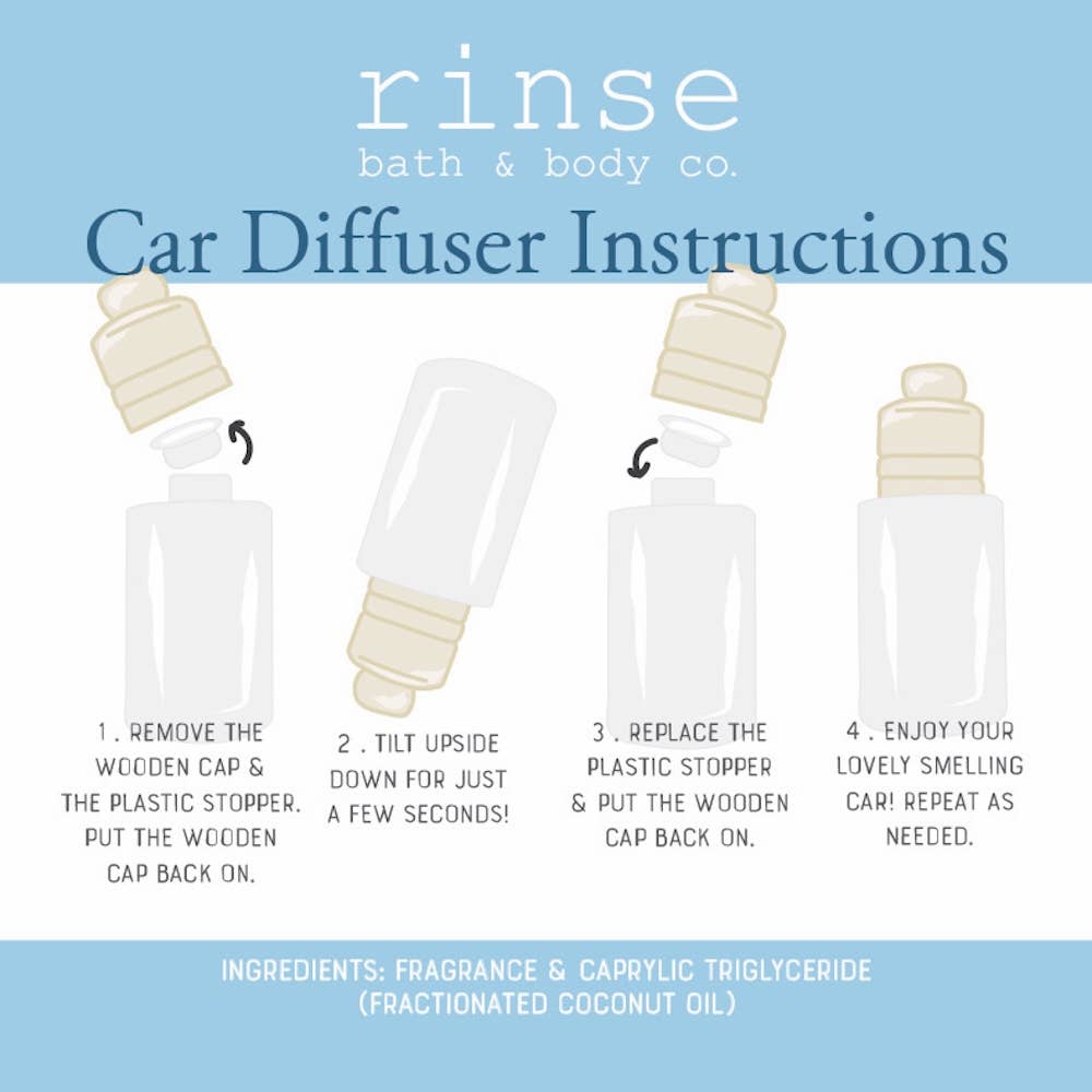 Instructions for Car Diffuser-Warm Apple Cider
