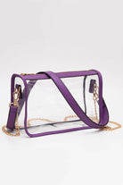 Purple Clear Stadium Crossbody Bag