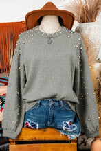 Load image into Gallery viewer, Pearled Drop Shoulder Sweater
