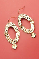 Hammered Oval DropEarrings
