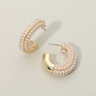 Chunky Pearl Beaded Hoops