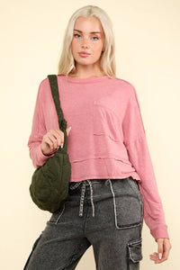 Oversized Pink Knit Top