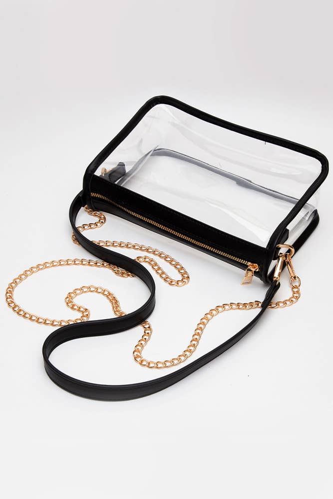 Black Clear Stadium Crossbody Bag