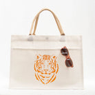 Tiger Jute Pocket Tote