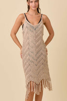 Mocha Crochet Fringe Cover-Up