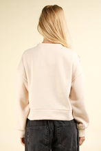 Load image into Gallery viewer, Beige Cable Contrast Knit Top
